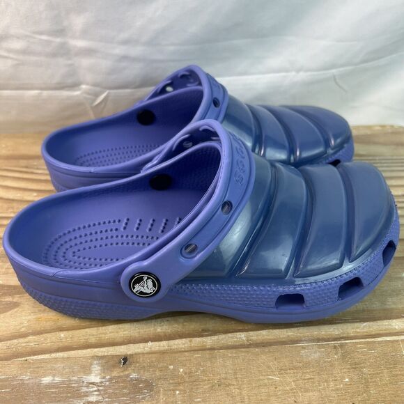 Crocs Classic Neo Puff Clogs Sandals Periwinkle Unisex Womens 7 - Picture 4 of 7